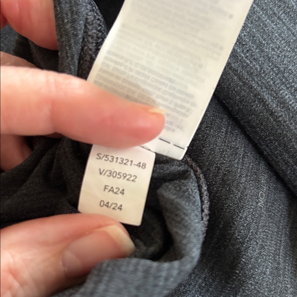 Athleta Salutation Stash High Rise 7/8 Legging Sz 2X Heather Gray Hip Pockets - Picture 7 of 9